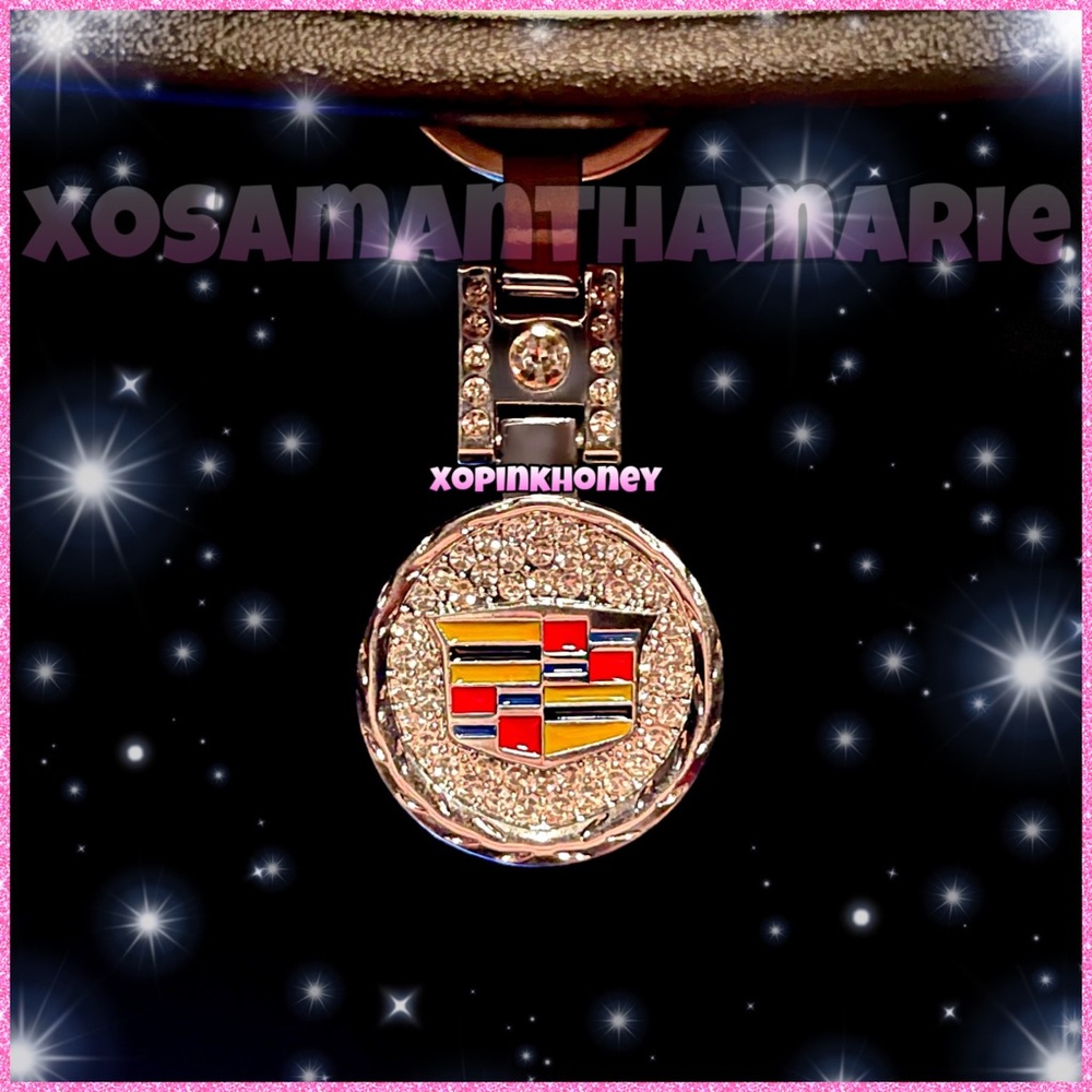 Cadillac Rhinestone Bling Charm Keychain Fob 💎 - Picture 8 of 14